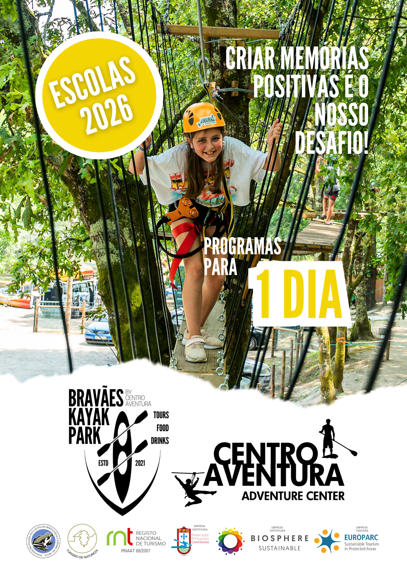 Centro Aventura - Programas para Escolas - 1 dia Centro Aventura - Programas para Escolas - 1 dia