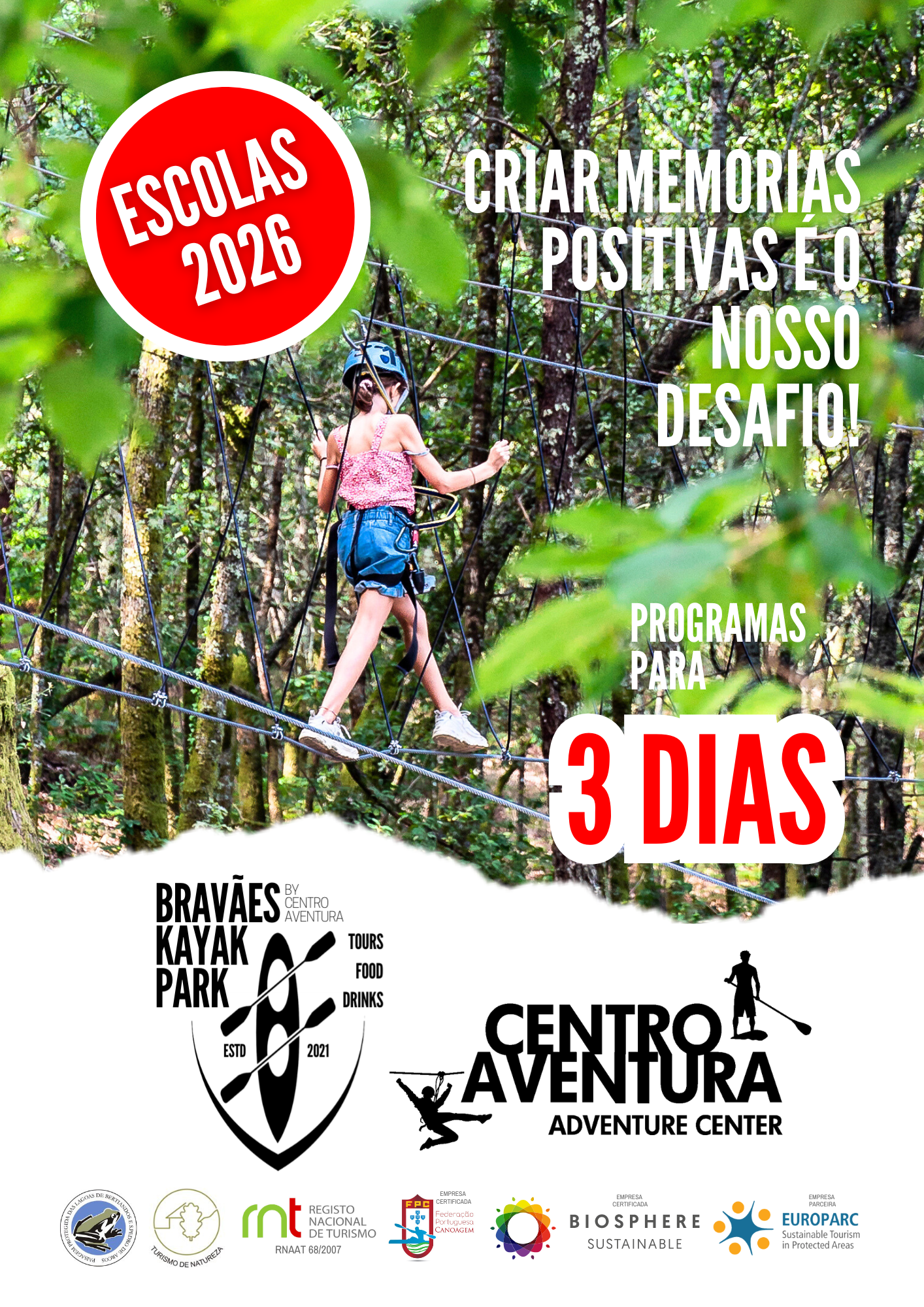 Centro Aventura - Programas para Escolas - 3 dias Centro Aventura - Programas para Escolas - 3 dias
